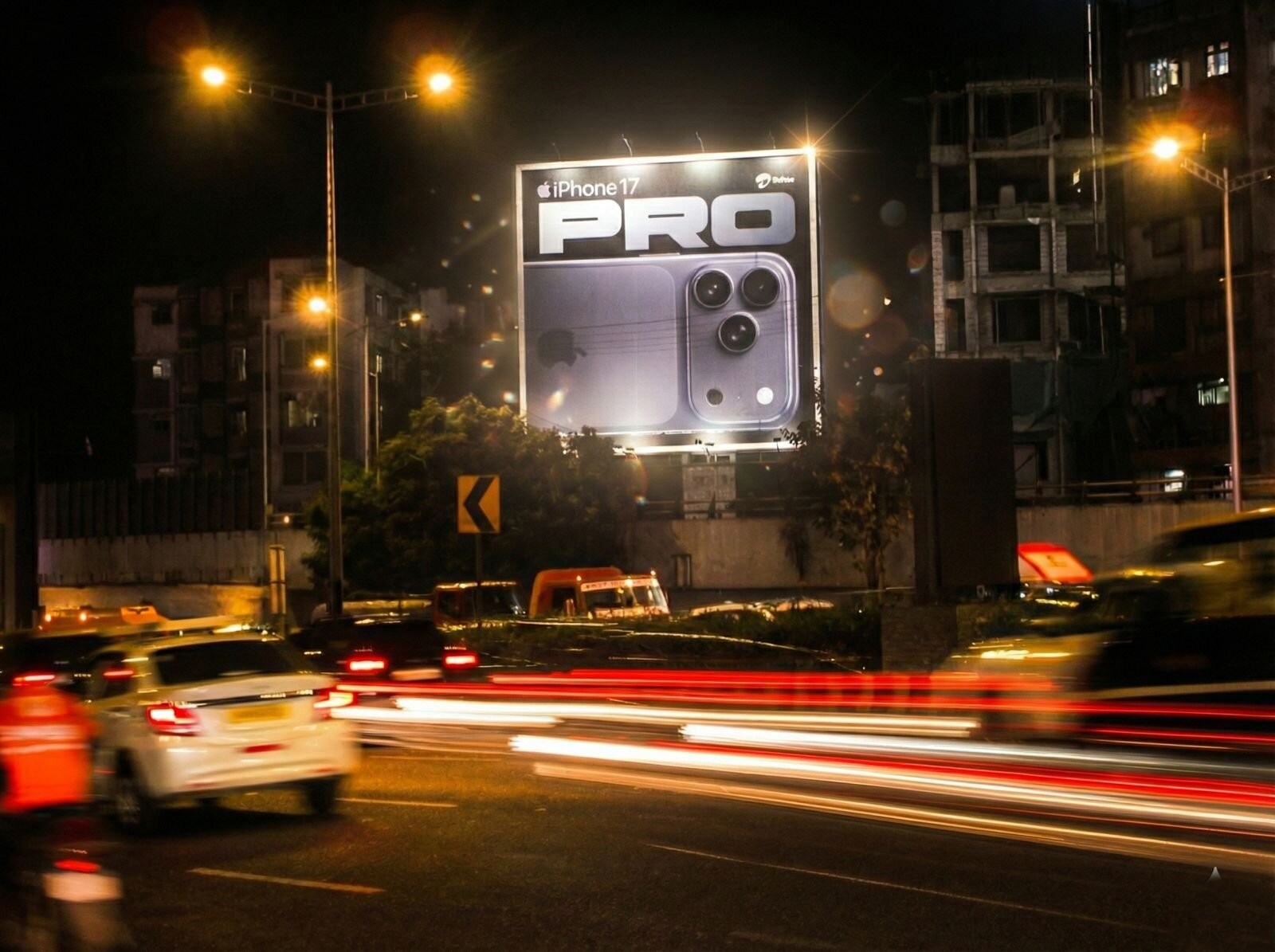 Apple iPhone outdoor billboard campaign by Selvel on Mumbai highway
